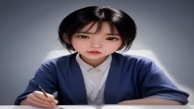 学者在图书馆翻阅古代训诂学典籍研究性母词源，书桌上摆放多本汉语语素学专著，暖黄灯光营造学术氛围